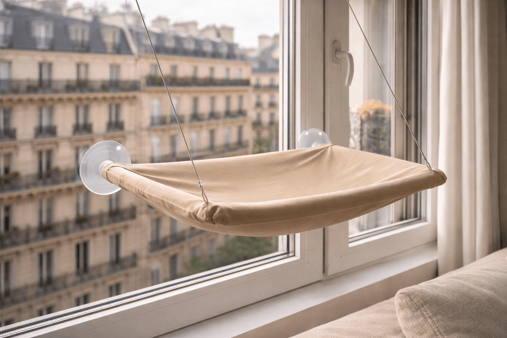 Hamac de Fenêtre pour Chat à Ventouses, Fixation Facile et Optimal - Paw Studio